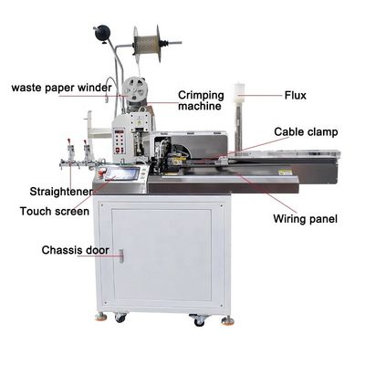 Machine de découpage et de découpe de fil, de décapage, de torsion et de conserve automatique
