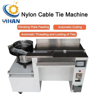 Machine d'emballage automatique de liaison de câbles en nylon YH-100L et alimentateur électrique vibrant pour le regroupement