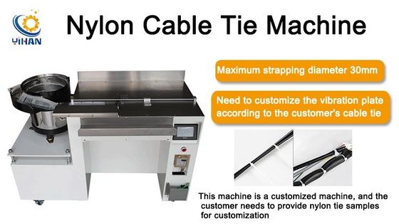 Machine d'emballage automatique de liaison de câbles en nylon YH-100L et alimentateur électrique vibrant pour le regroupement