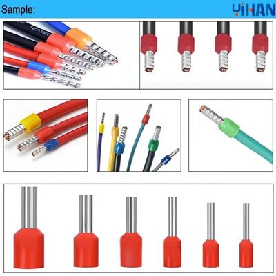 Équipement de décapage à bande de ferrule de terminal tubulaire compact pour câbles durs 0,5 à 4 mm2