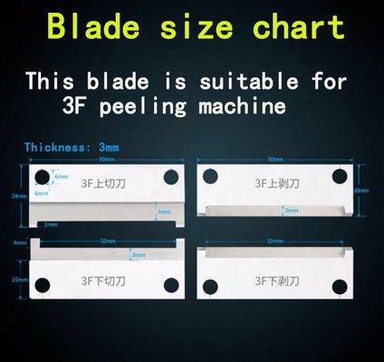 3F Machine à peler le fil de base Lamelle Machine à dépouiller pneumatique Couteau Support personnalisé